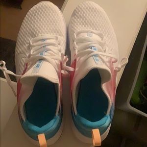 White/Pink/Blue Nikes